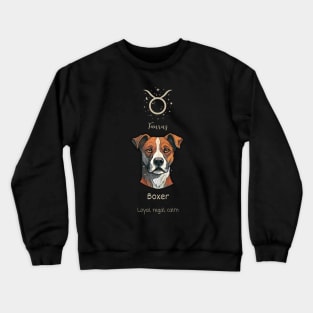 Taurus: Boxer - Zodiac Tarot Card Crewneck Sweatshirt